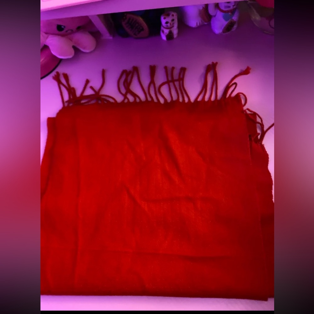 Cashmere felt red scarf winter neckware